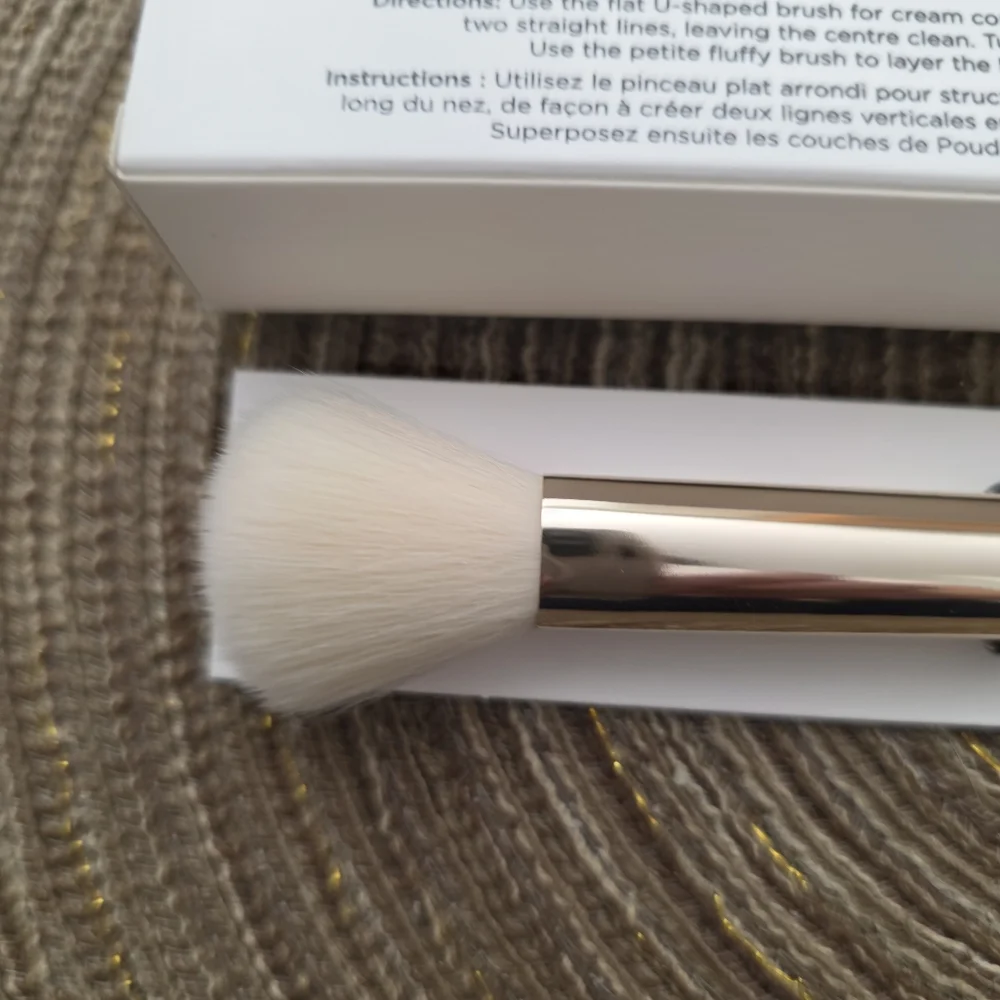 Iconic London Precision Duo Contour Brush  White NEW NIB